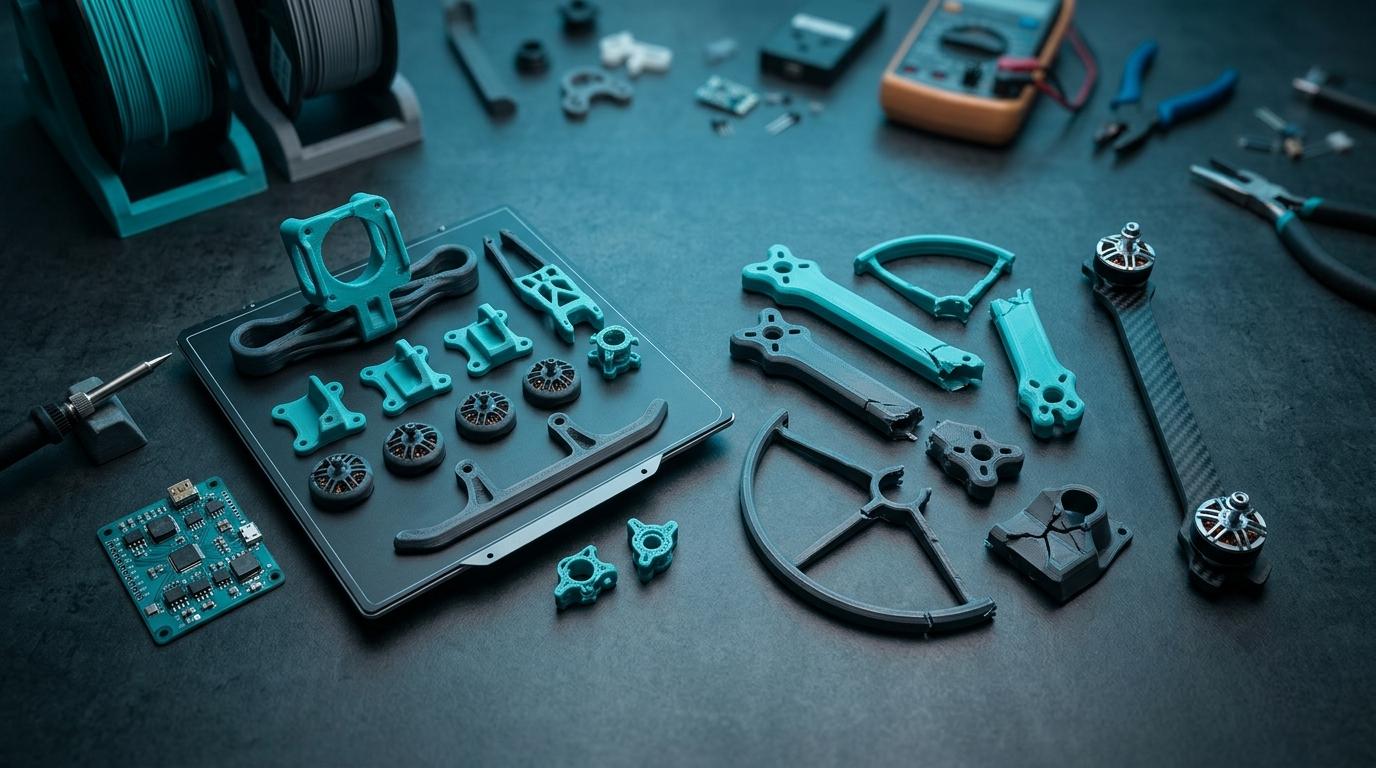 3D Printing Drone Parts — What Actually Works and What Will Snap on Impact — part 1